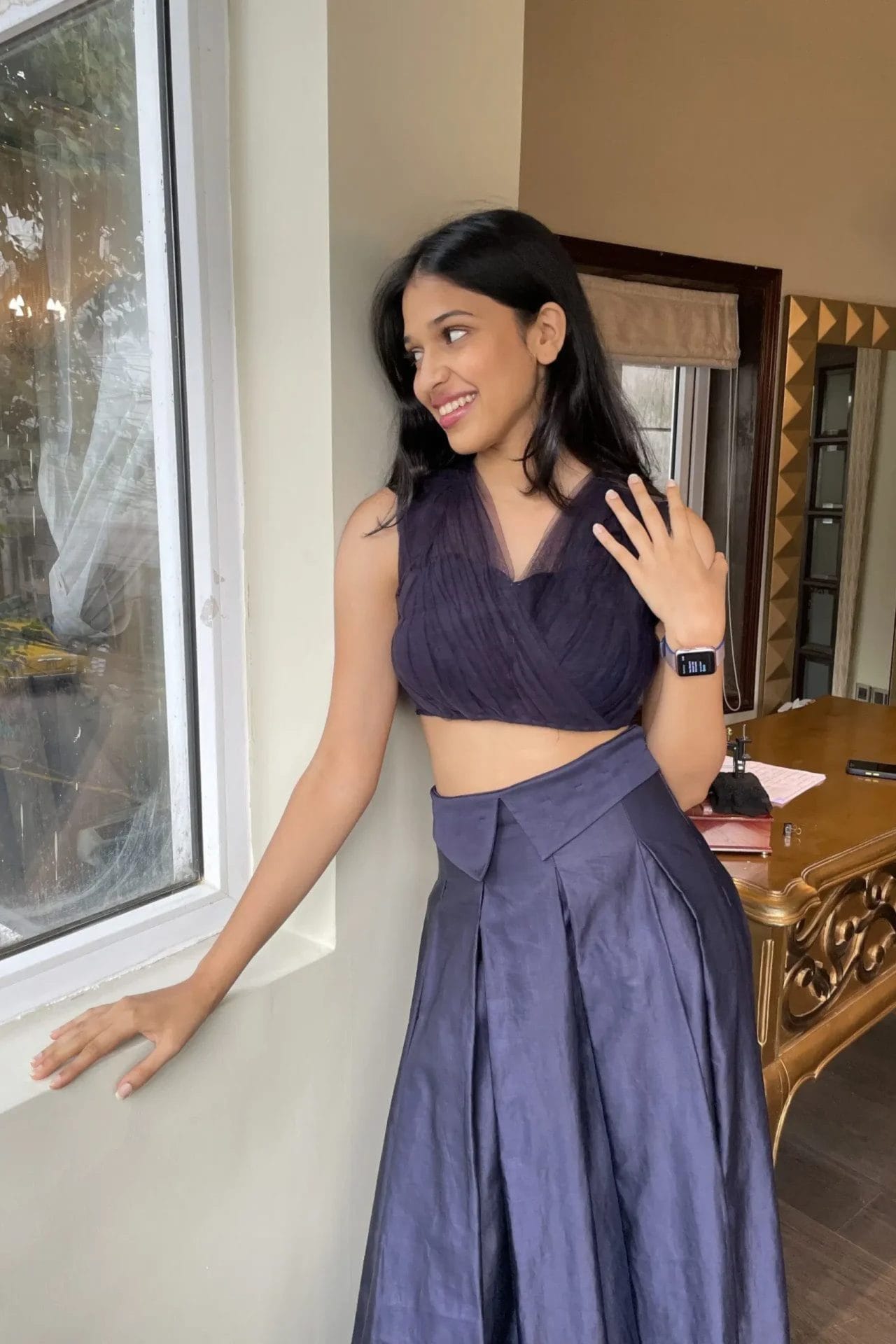 Blue Brocade Jacket-1